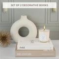 Set of 2 Decorative Coffee Table Books – Modern Faux Books with Hidden Storage for Home Décor, Shelves & Tabletops