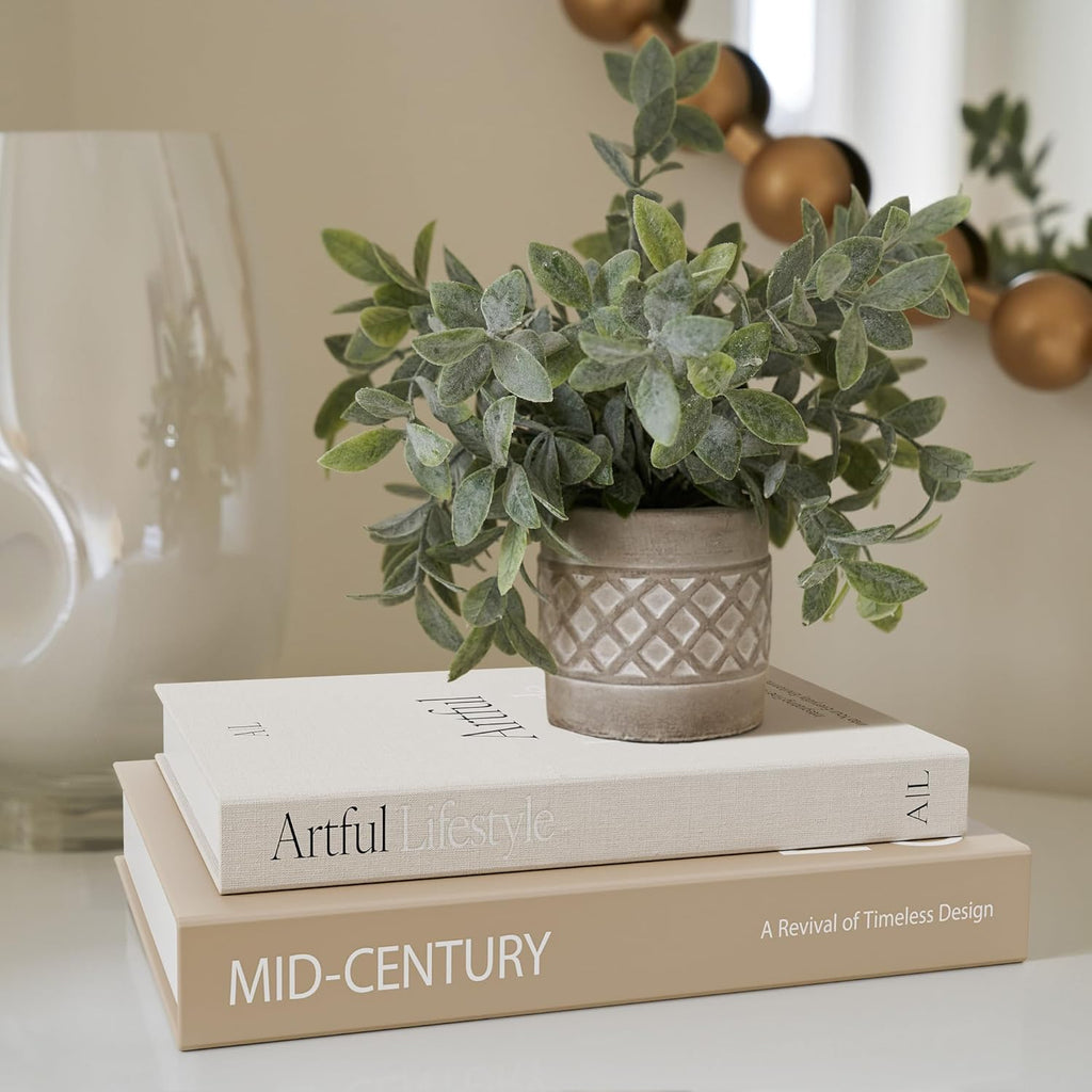 Set of 2 Decorative Coffee Table Books – Modern Faux Books with Hidden Storage for Home Décor, Shelves & Tabletops
