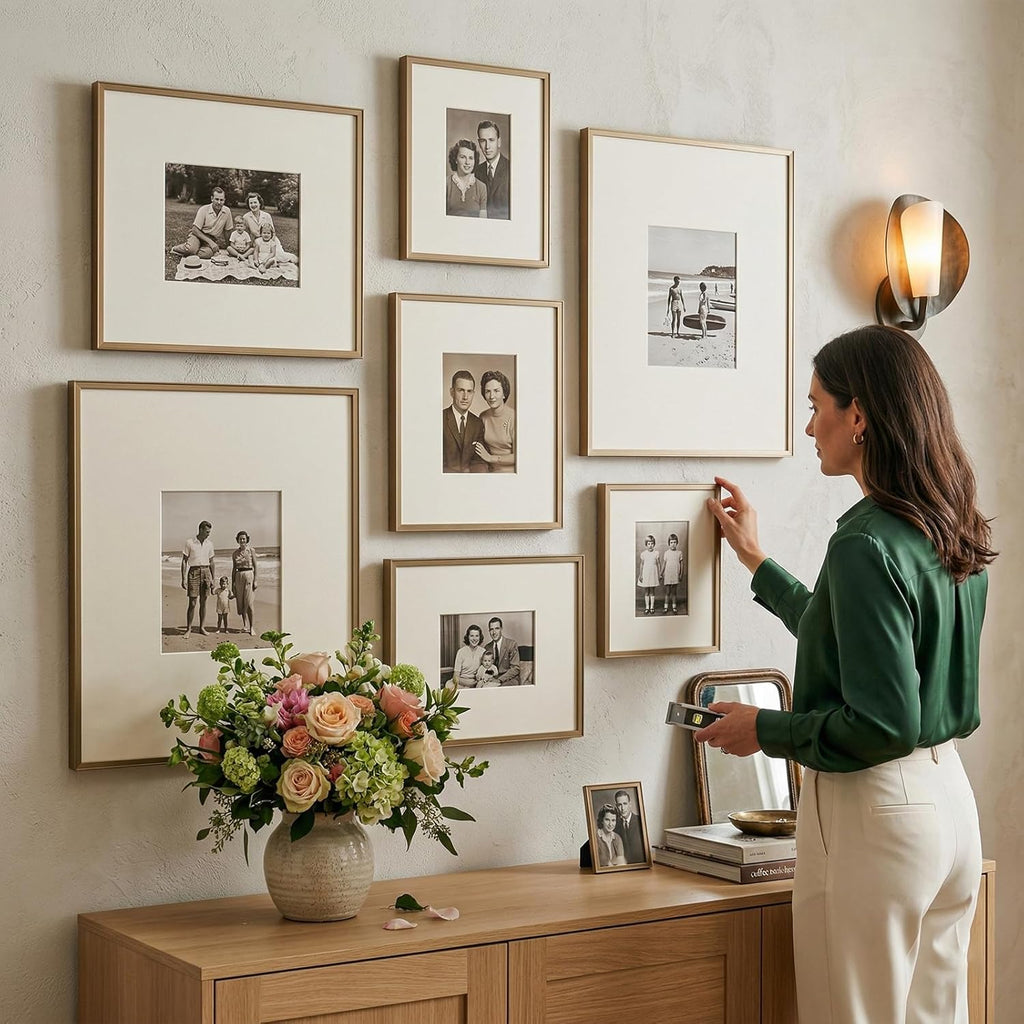 Modern Aluminum Picture Frame with HD Plexiglass – Wall Mount Photo Frame for Home & Office Décor