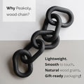 Wood Chain Link Decor – Modern Wooden Chain Knot Sculpture for Coffee Table, Shelves & Home Décor